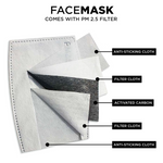 Modern Grey Geometric Face Mask