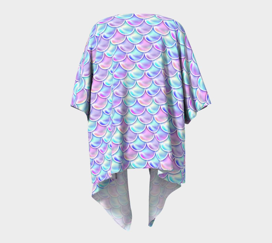 Holographic Mermaid Scales Kimono Robe - Mind Gone