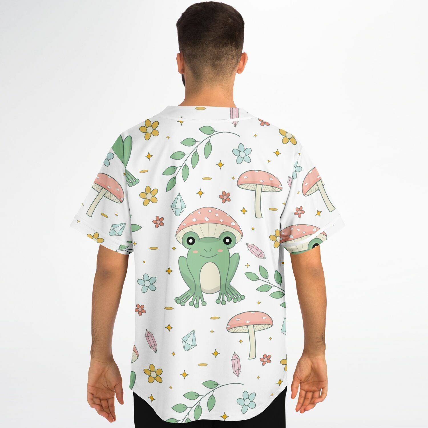 Boho Mushroom Froggy Baseball Jersey