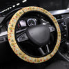 Vintage Hippie Mushrooms Steering Wheel Cover