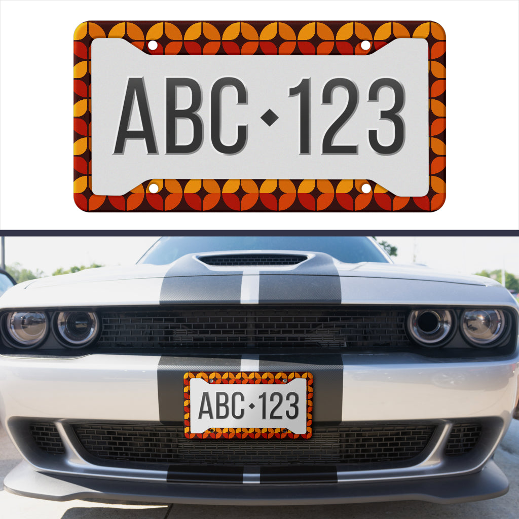 70s Retro Vibe License Plate Frame