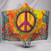 Spiritual Hippie Peace Symbol Hooded Blanket