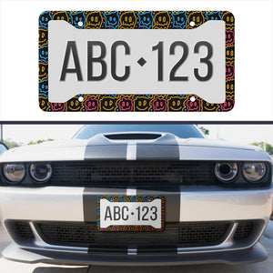 Drippy Smiley Faces License Plate Frame