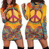 Hippie Peace Sign Women's Hoodie Dress