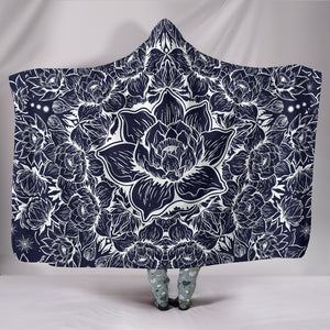 Dark Lotus Meditation Hooded Blanket