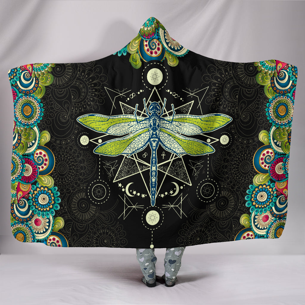 Mystical Dragonfly Mandala Hooded Blanket - Mind Gone