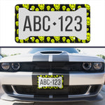 Drippy Melting Smiley Faces License Plate Frame