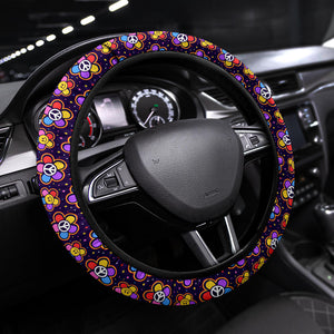 Groovy 60s Hippie Car Steering Wheel Cover