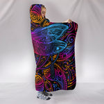 Electro Dragonfly Hooded Vibrant Blanket