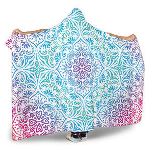 Ombre Bohemian Colorful Hooded Blanket - Mind Gone