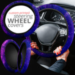 Purple Cosmic Galaxy Steering Wheel Cover