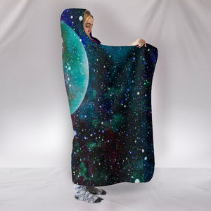 Cosmic Galaxy Night Sky Hooded Blanket