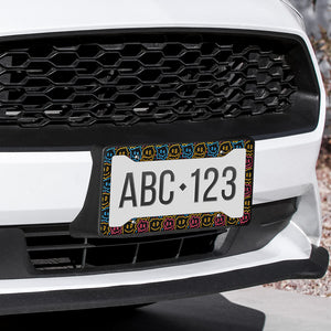 Drippy Smiley Faces License Plate Frame