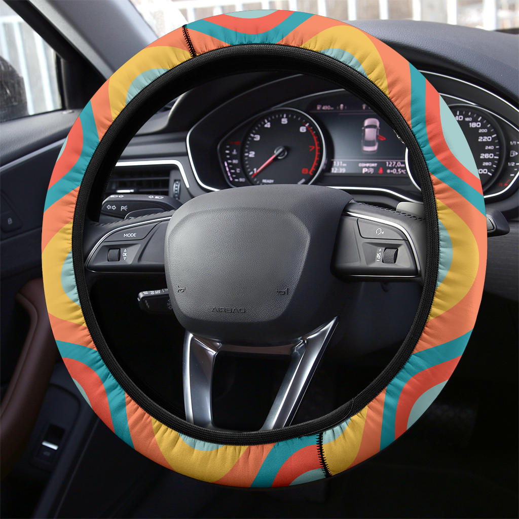 Retro Groove Steering Wheel Cover