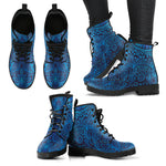 Electric Blue Vegan Leather Boots - Mind Gone