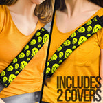 Drippy Melting Smiley Faces Seat Belt Covers