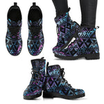 Geometric Nebula Leather Boots - Vegan Friendly - Mind Gone