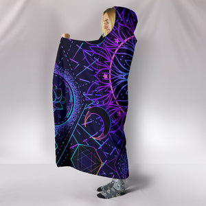 Bassnectar Hooded Blanket - Sacred Geometry Trippy Festival - Mind Gone