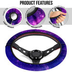 Purple Cosmic Galaxy Steering Wheel Cover