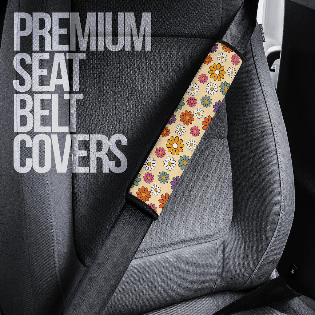 Cottagecore Retro Floral Seat Belt Covers