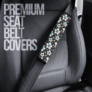 Peace Symbol Daisy Flowers Seat Belt Covers