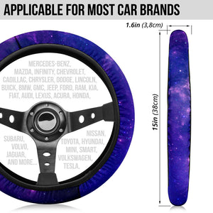 Purple Cosmic Galaxy Steering Wheel Cover