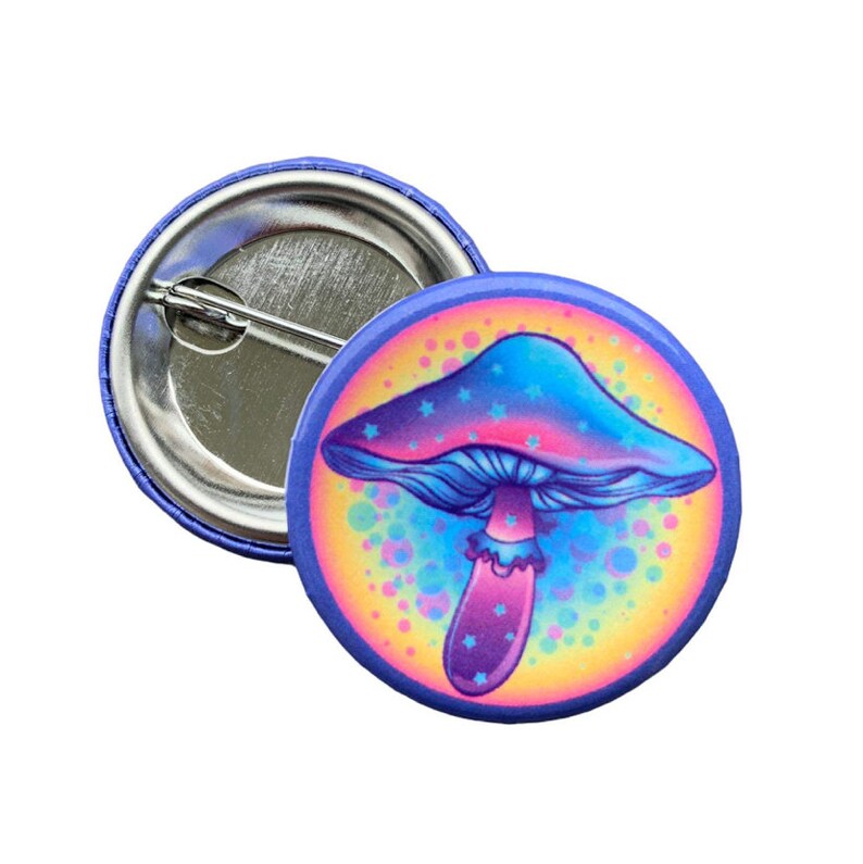 Cute Magic Mushroom Stoner Pin