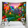 Mushroom Fantasy World Wall Tapestry
