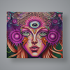 Psychedelic Third Eye Hippie Plush Throw Blanket