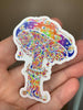 Psychedelic Magic Mushroom Clear Sticker