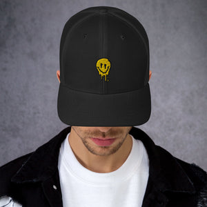 Trippy Melting Smiley Face Trucker Cap