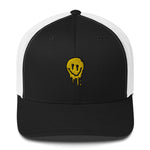 Trippy Melting Smiley Face Trucker Cap