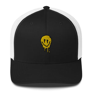 Trippy Melting Smiley Face Trucker Cap