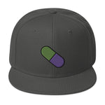Pill Embroidery Classic Snapback Hat