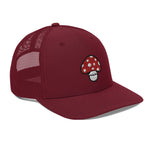 Toadstool Mushroom Embroidered Trucker Cap