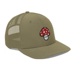 Toadstool Mushroom Embroidered Trucker Cap