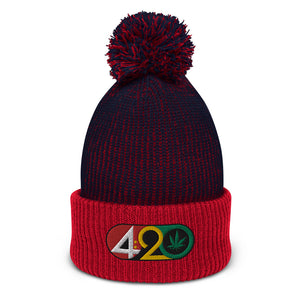 420 Stoner Pom-Pom Speckled Beanie