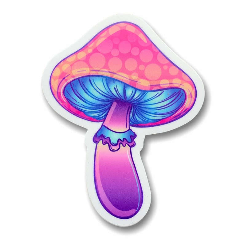 Psychedelic Vibrant Mushroom Sticker