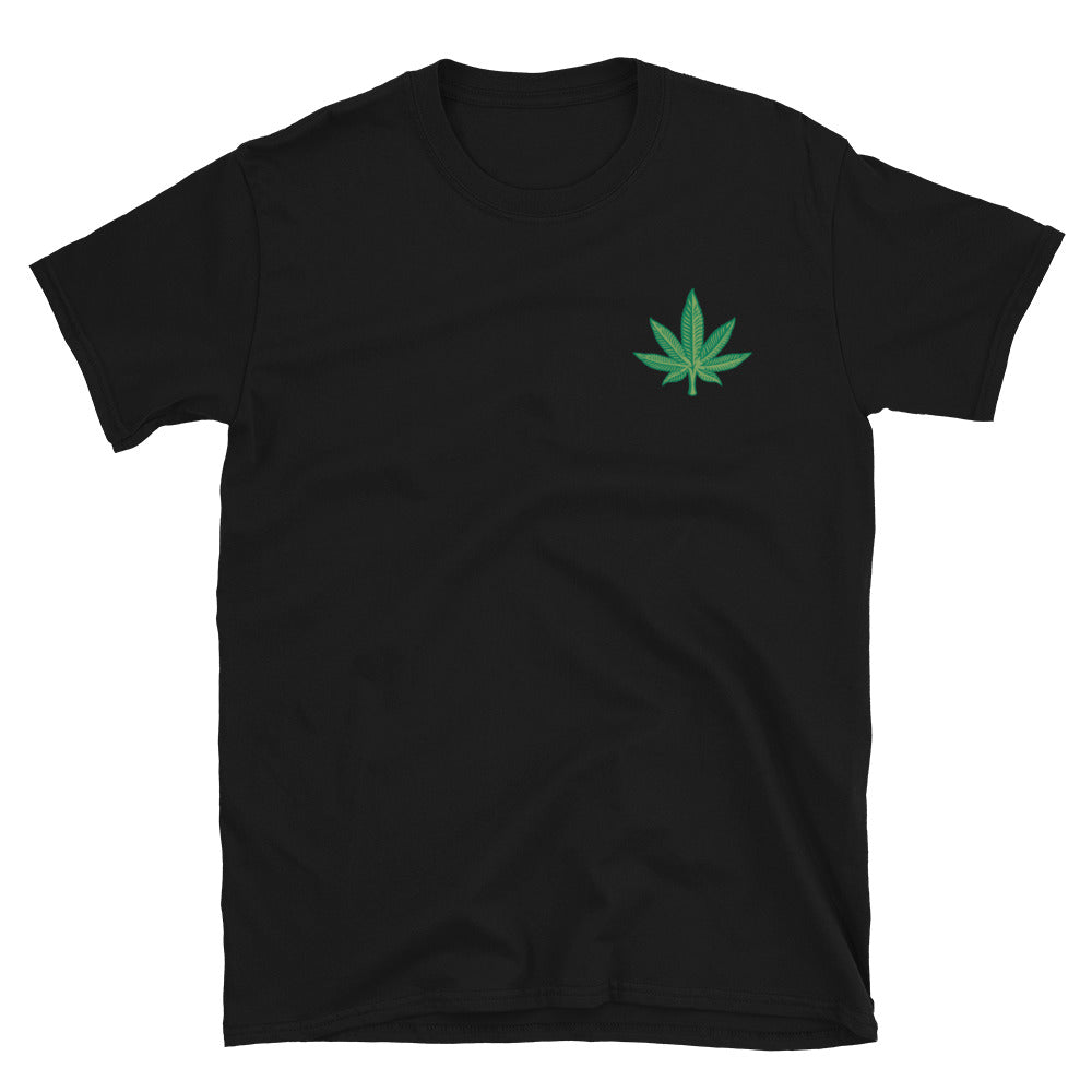 Indica Weed Embroidery Short-Sleeve Unisex T-Shirt