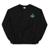 Indica Weed Embroidered Unisex Crewneck Sweatshirt