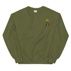 Crazy Rainbow Puking Embroidered Unisex Sweatshirt