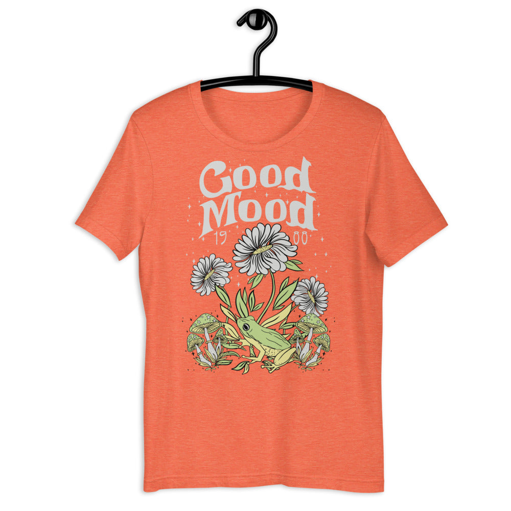 Good Mood Mushroom Frog Short-Sleeve Unisex T-shirt