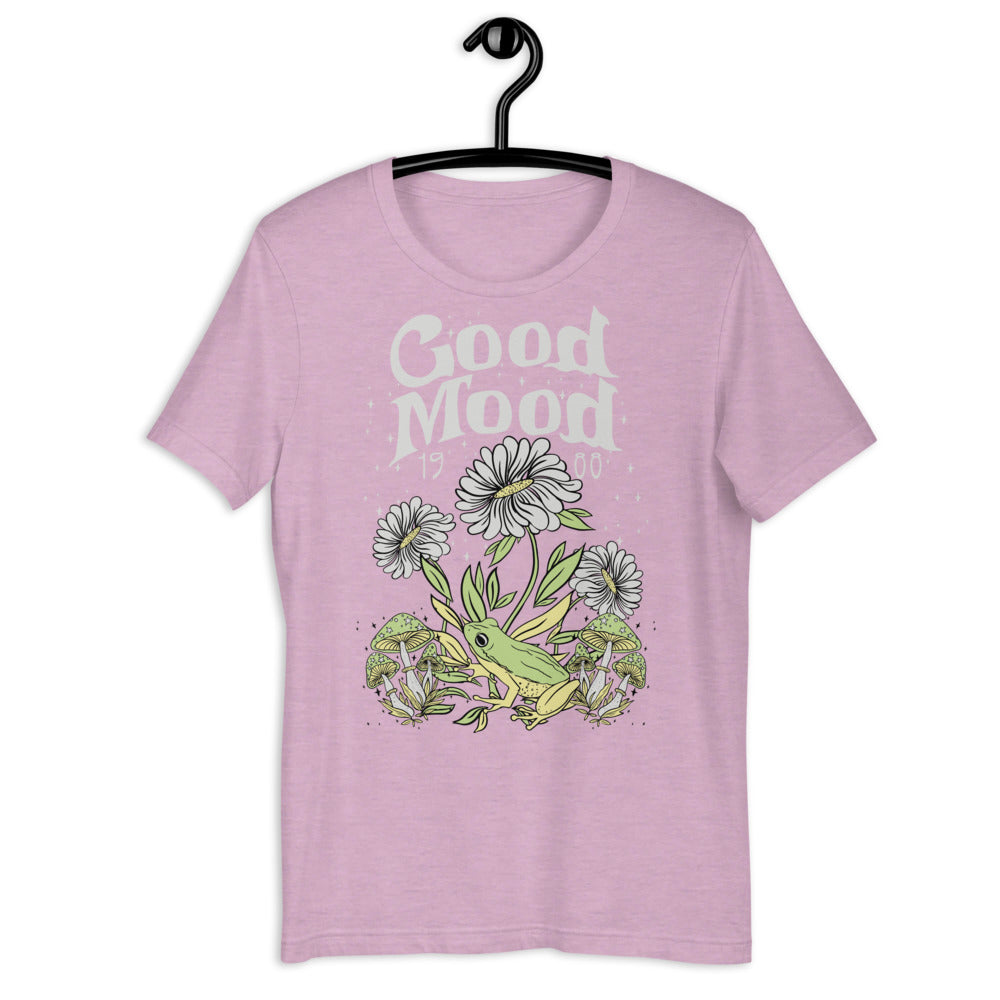 Good Mood Mushroom Frog Short-Sleeve Unisex T-shirt