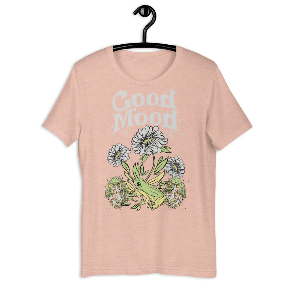 Good Mood Mushroom Frog Short-Sleeve Unisex T-shirt