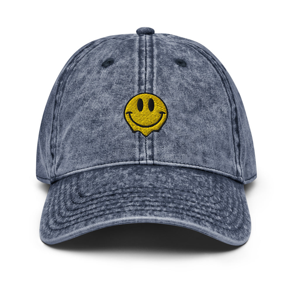 Trippy Smiling Face Vintage Hat