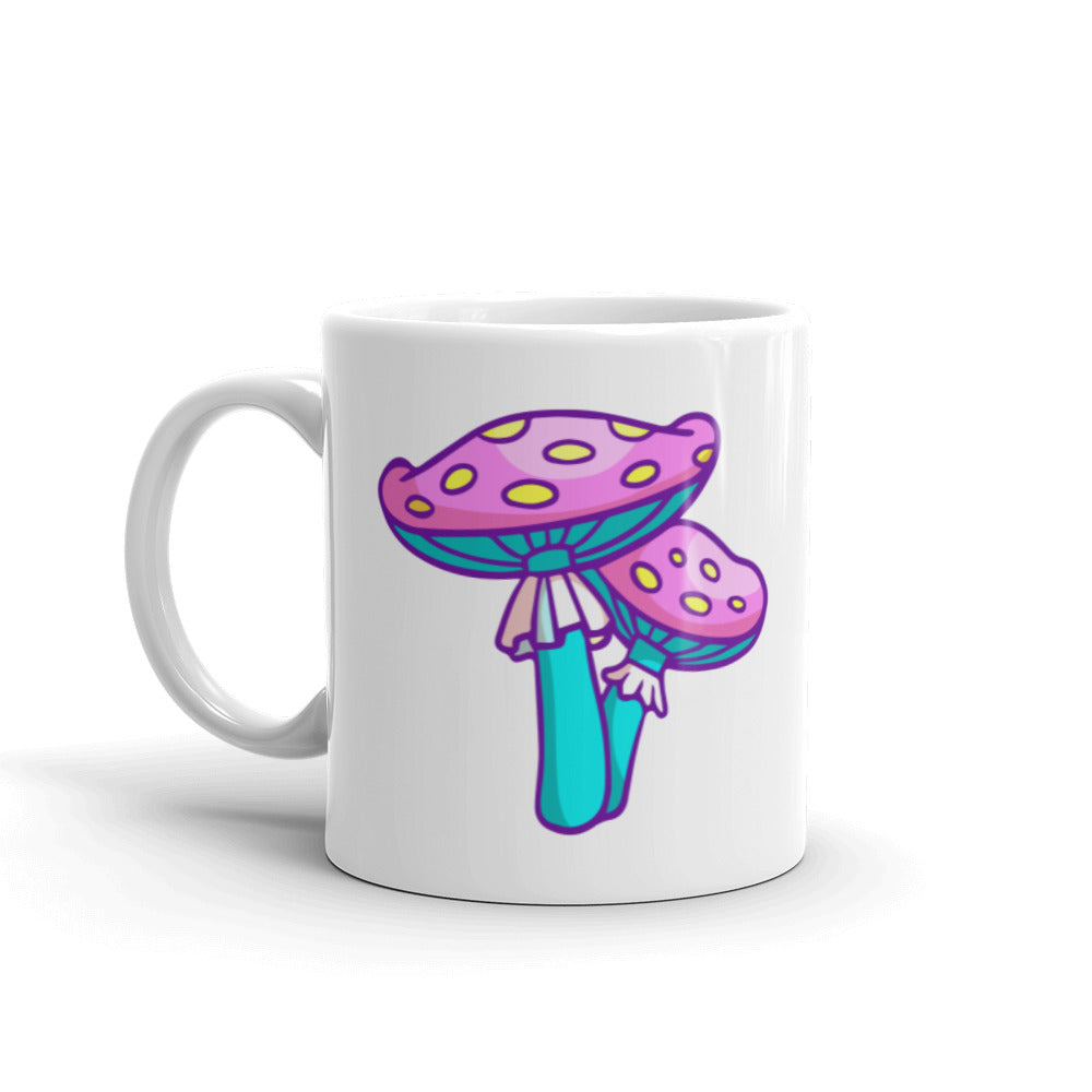 Colorful Magic Mushroom Ceramic Mug - Groovy Purple Shroom - Mind Gone