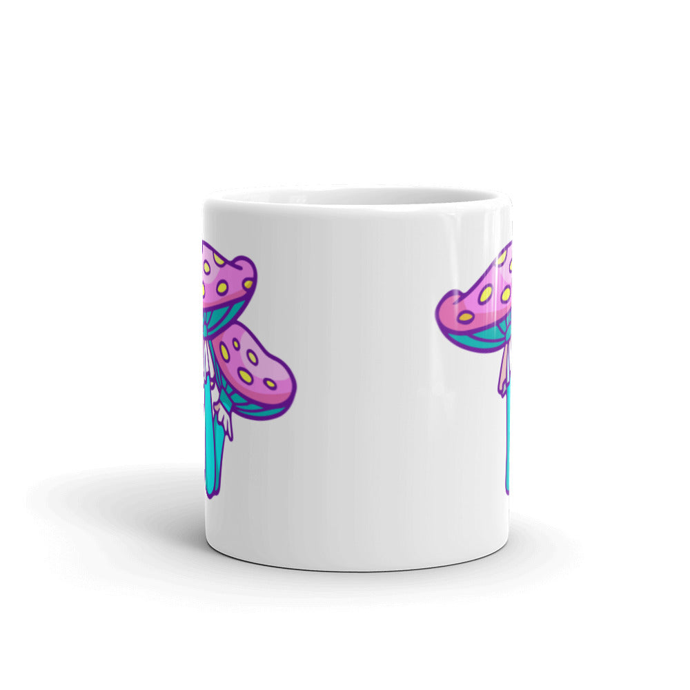 Colorful Magic Mushroom Ceramic Mug - Groovy Purple Shroom - Mind Gone