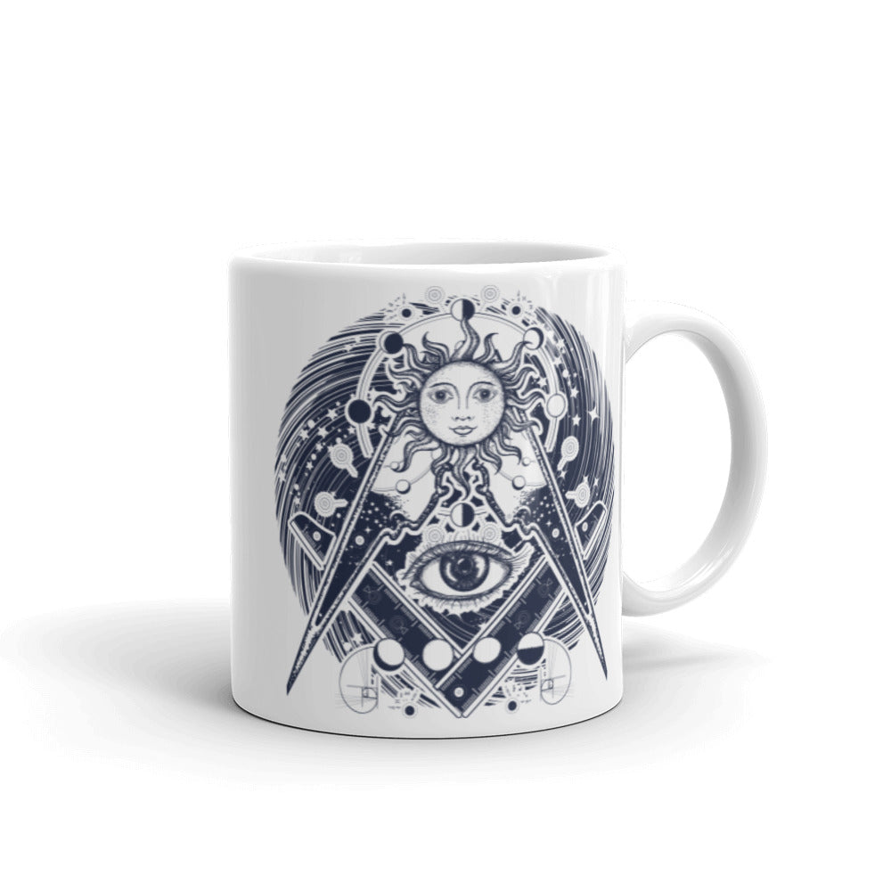 Alchemy All Seeing Eye Ceramic Mug - Freemasonry Sacred Society