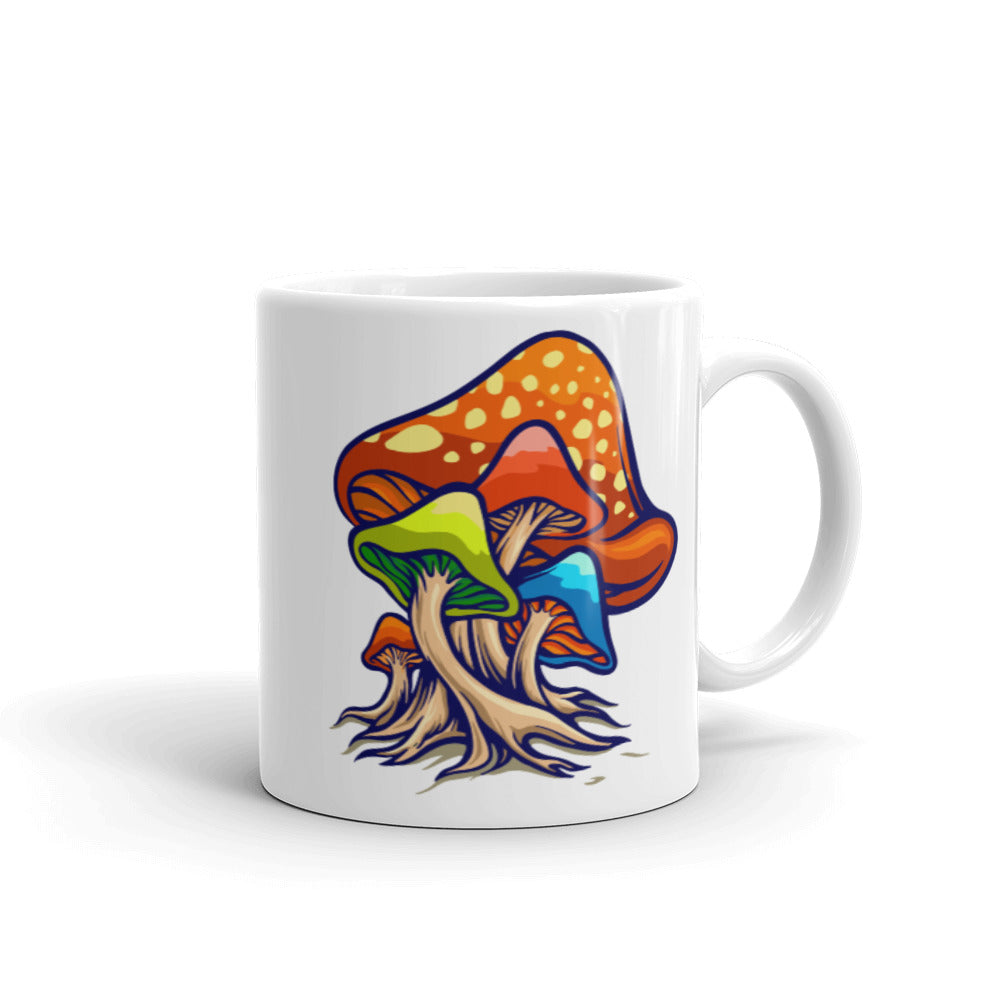 Mushroom Illustration Ceramic Coffee Mug