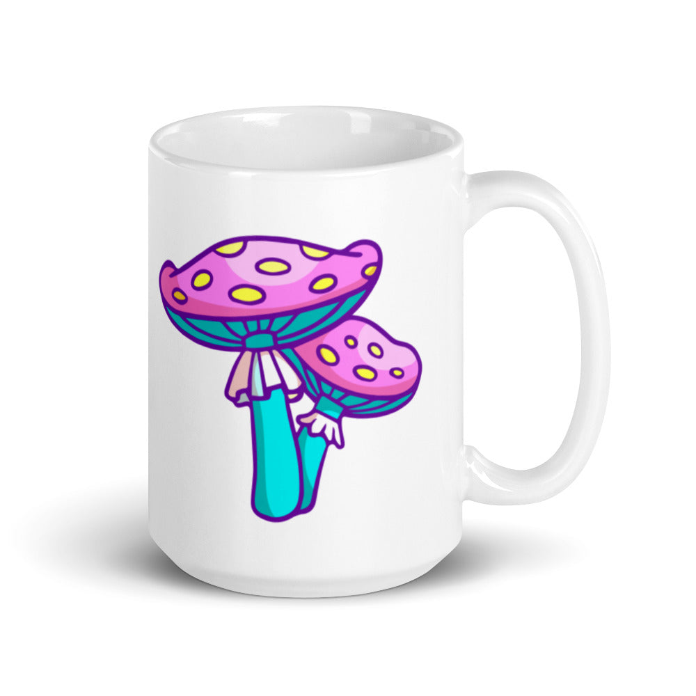 Colorful Magic Mushroom Ceramic Mug - Groovy Purple Shroom - Mind Gone